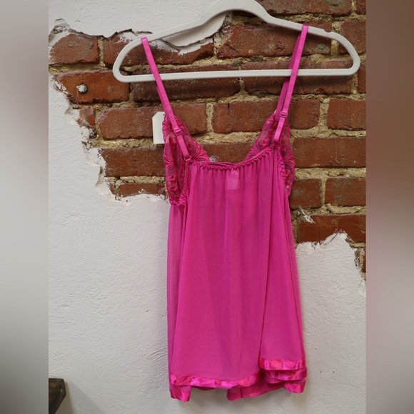 Spree Intimates hot pink Babydoll Set | New with tags Size Small - Picture 3 of 6